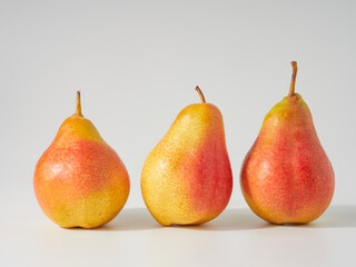 Pears are isolated. Pears on a white background. Full depth of field.