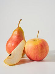 Pears are isolated. Pears on a white background. Full depth of field.