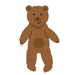 Funny little bear, a character for children's books and manuals. Vector illustration
