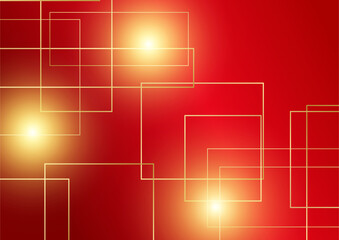 Abstract dark red and gold background with line shapes