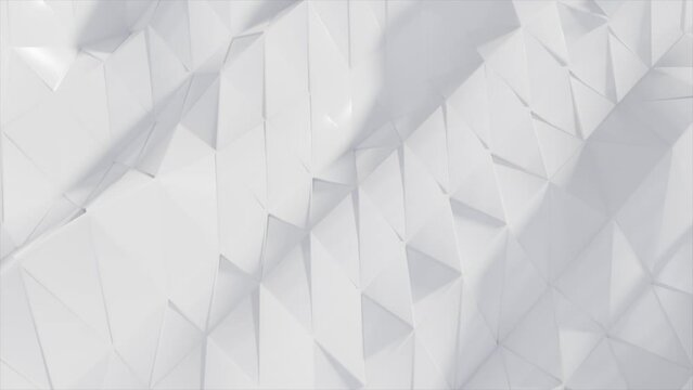 Elegant Triangles Surface Loop white. Seamless loop.