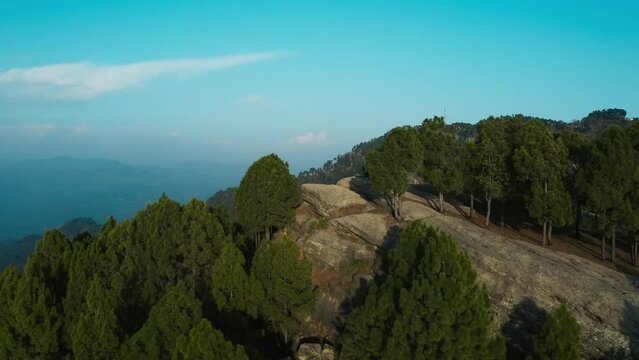 Aerial view of mountains at Panjpeer rocks Pakistan