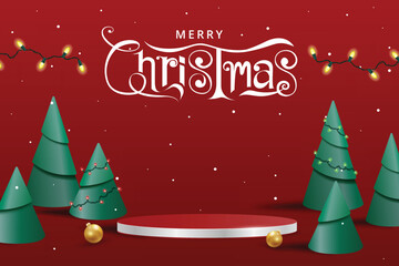 Happy New Year and Merry Christmas banner.