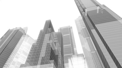 Fototapeta premium city skyscrapers