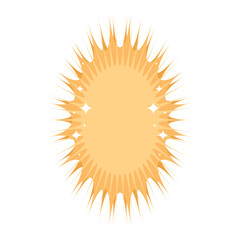 Isolated yellow holy bright sketch Vector illustration