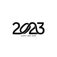 Modern Happy New year 2023 text design background