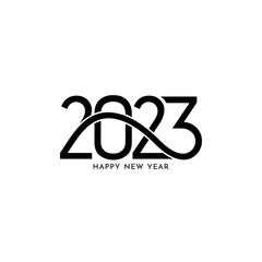 Happy New year 2023 elegant stylish text design background