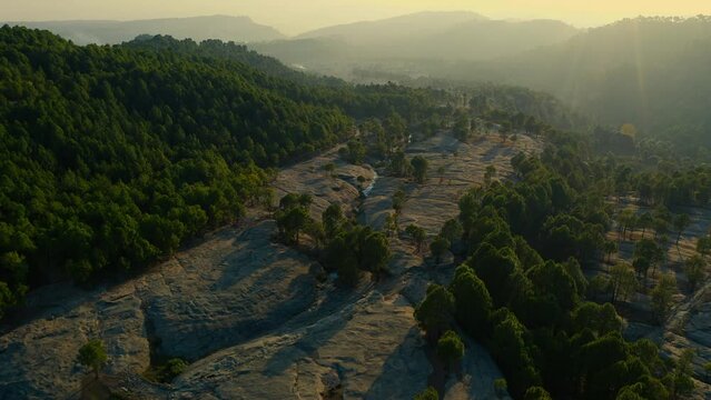 Aerial view of mountains at Panjpeer rocks Pakistan