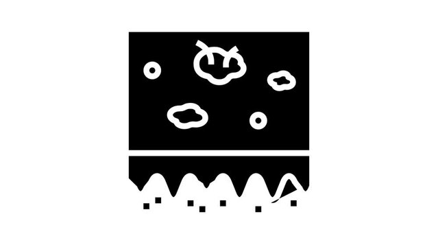 moles skin glyph icon animation