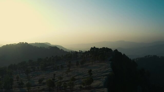 Aerial view of mountains at Panjpeer rocks Pakistan
