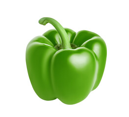 Sweet bell pepper isolated on white or transparent background.