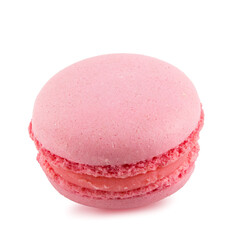 Pink macaroon isolated on white background
