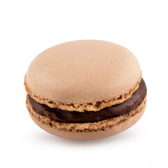 Brown macaroon isolated on white background