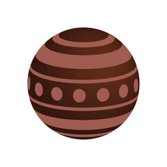 Chocolate Ball 3d. Vector illustration.