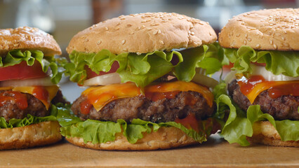 Big appetizing burgers