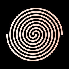 Fototapeta premium Pastel gradient decorative spiral. Vector illustration.