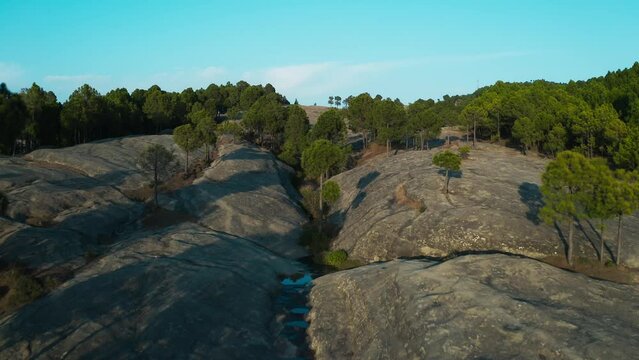 Aerial view of mountains at Panjpeer rocks Pakistan