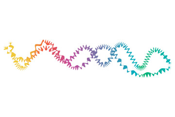 Obraz premium Rainbow wave lines background. Vector illustration.