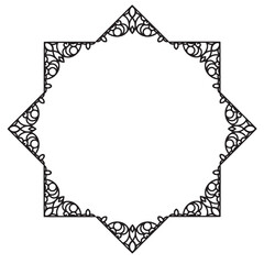 Frame, in the style of an ornament, Vector illustration eps 10, Art.	