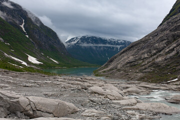 Jostedalsbreen glacier Norway in Summer