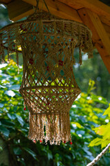 rope lampshade as  gazebo decoration