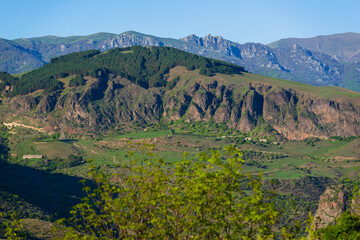 Great view of rocky landscape with canyon and Dzoraget river