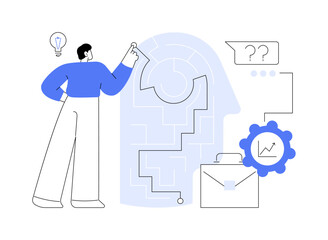 Business solution abstract concept vector illustration.