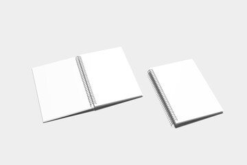 A5 Spiral Notebook Blank Mockup