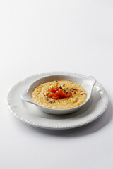 porridge with pumpkin and salmon