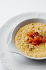 porridge with pumpkin and salmon