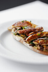 sandwich with vegetables and grilled cheese