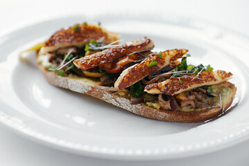 sandwich with vegetables and grilled cheese