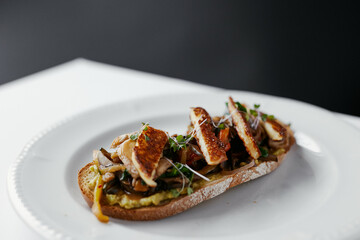 sandwich with vegetables and grilled cheese