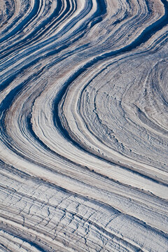 Abstract glacier landscape, Baffin Island, Canada.
