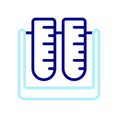 Retort or Test Tube icon. research chemical reactions.