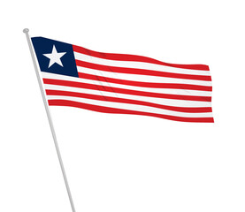 Liberia national flag. vector illustration
