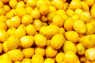 Lots of ripe fresh lemons