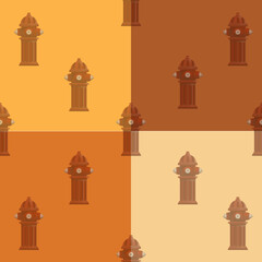 Seamless pattern with transpared hudrant.