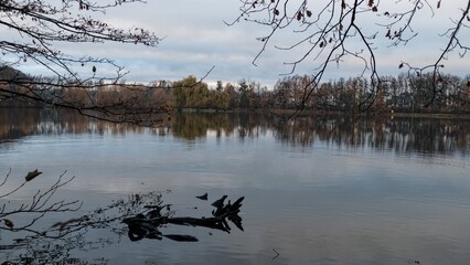 river with calm water in autumn