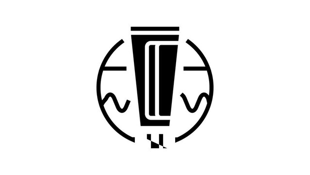 ceramide cream line icon animation