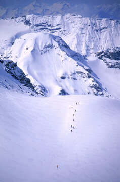Heli-skiing the Bugaboos in Canada's British Columbia.
