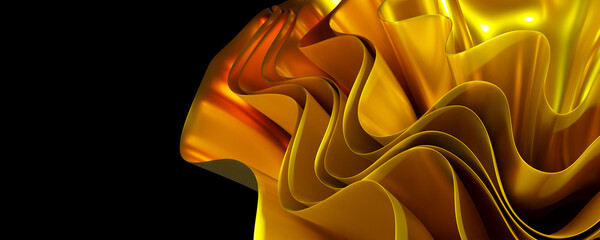 Gold Foil – isolated on black