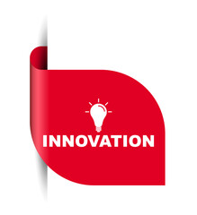 red vector illustration banner innovation
