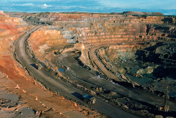 Pit copper mine near Lumumbashi in Shaba region of southern Congo.
