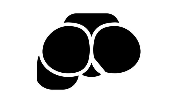 butt sex toy glyph icon animation