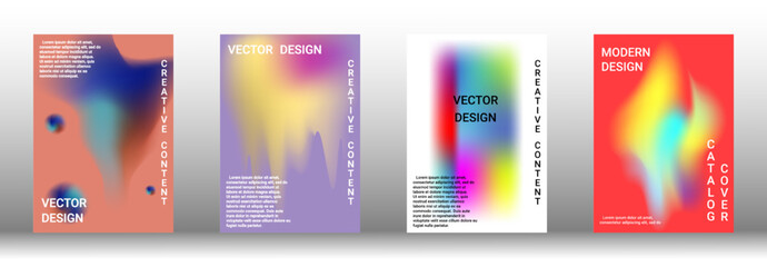 Artistic covers design. Creative fluid colors backgrounds. Set of abstract covers