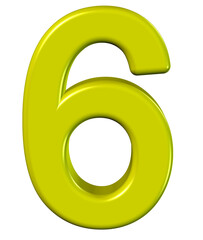 3d golden number 6