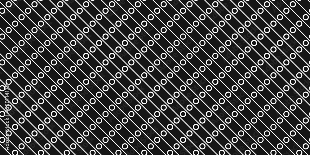 Aufkleber diagonal grid of stripes and round rings. print and stylish interior design. seamless vector decor p