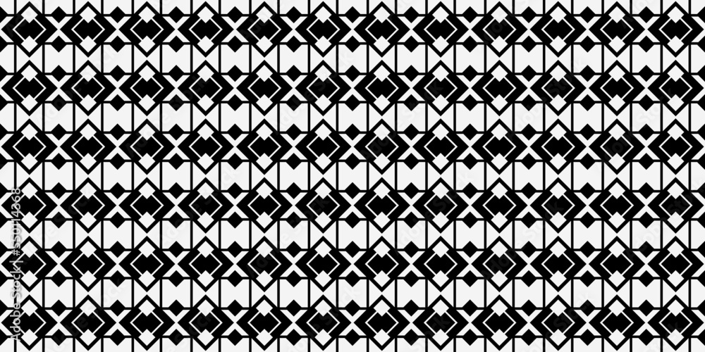 Poster diamonds are black, large and small. print and stylish interior design. seamless vector decor patter
