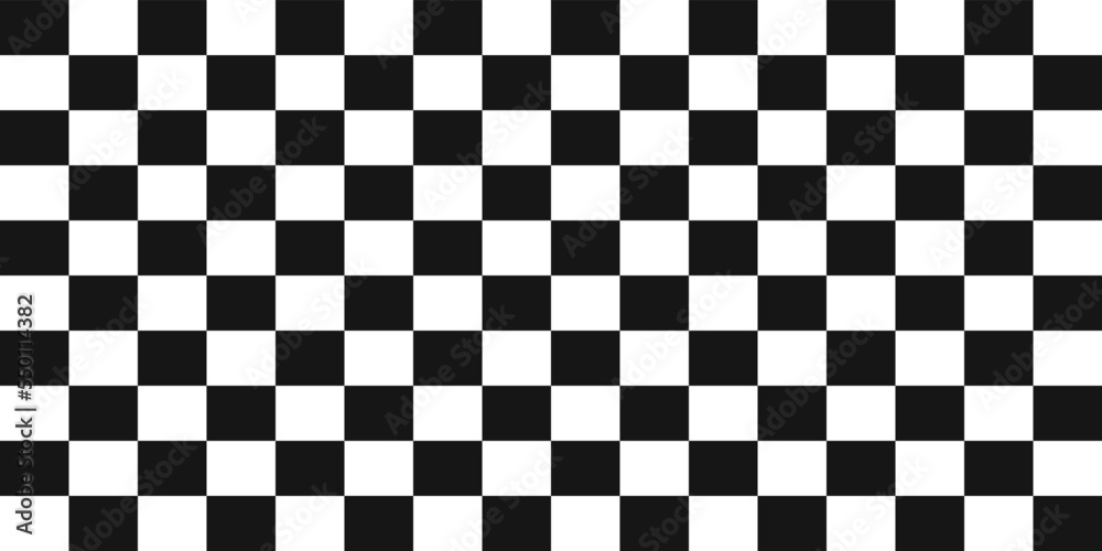 Aufkleber Checkers pattern or racing flag. Print and stylish interior design pattern. Seamless vector decor pattern.